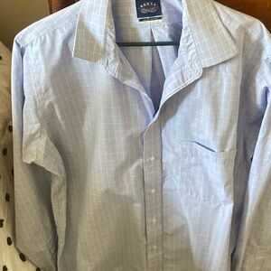 Men's Light Blue Checkered Shirt